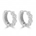 1.20 ct ttw Ladies Round Cut Diamond Hoop Huggie Earrings In 14 Kt White Gold 1.20 ct ttw Ladies Round Cut Diamond Hoop Huggie Earrings In 14 Kt White Gold